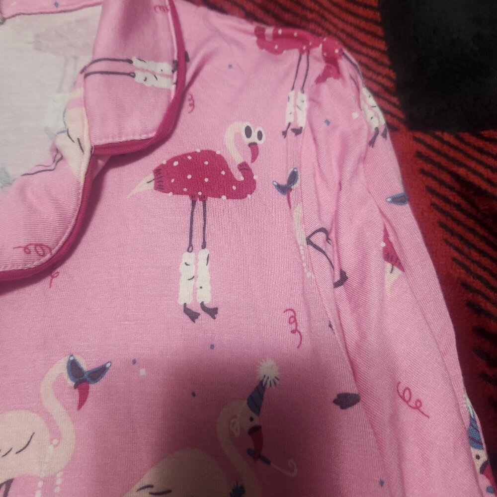 Nite Nite Munki Munki Flamingo Pajamas Size Small - Picture 4 of 10